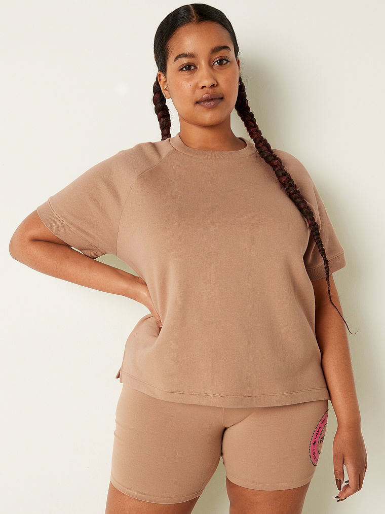 Sudadera-Polar-Cropped-de-Manga-Corta-Pink-11216651-4WHC