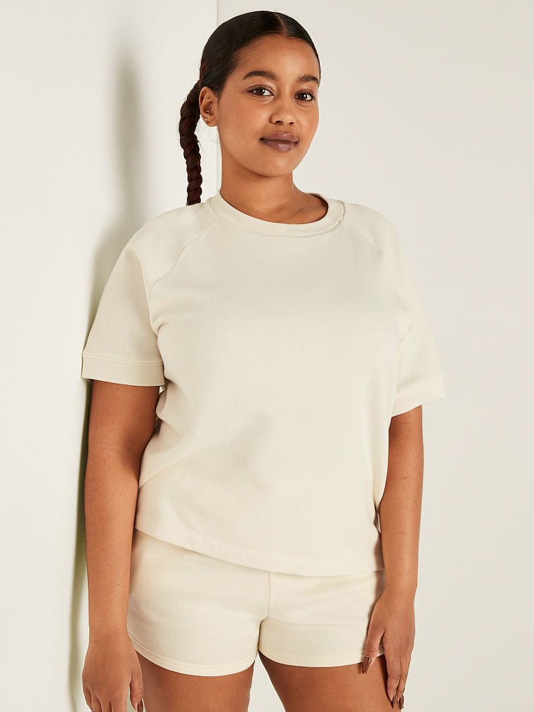Sudadera-Polar-Cropped-de-Manga-Corta-Pink-11216651-5URW