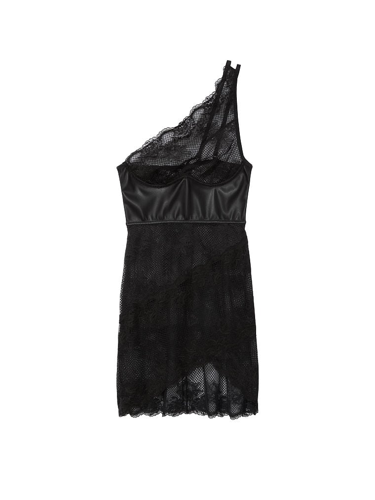 Vestido-con-Corset-de-Piel-Sintetica-y-Malla-Victorias-Secret-11216184-54A2
