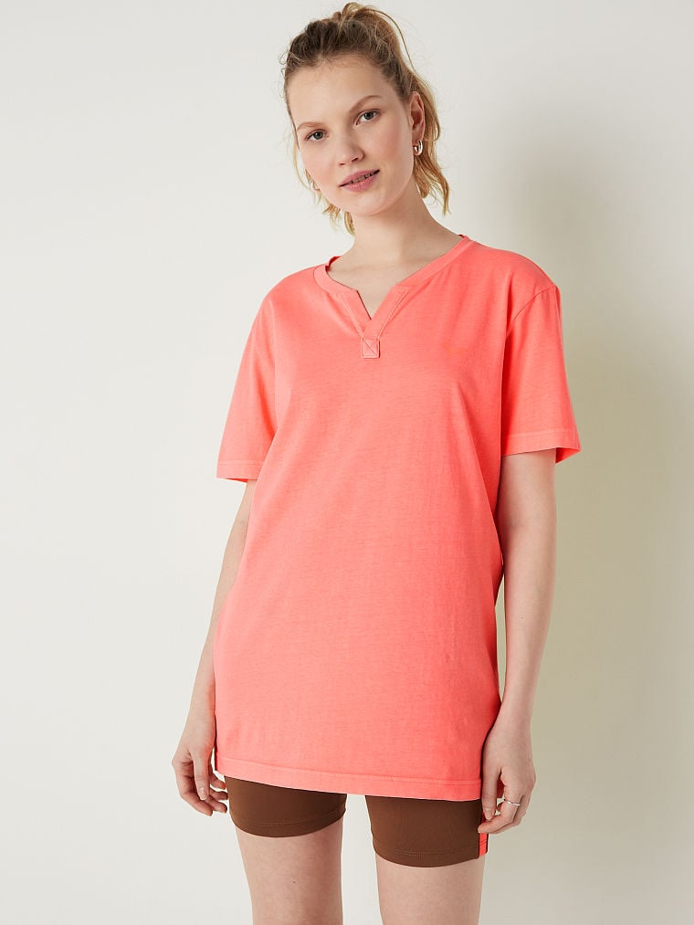 Playera-Campus-Manga-Corta-con-Cuello-Henley-Pink-11214076-5Y6Y