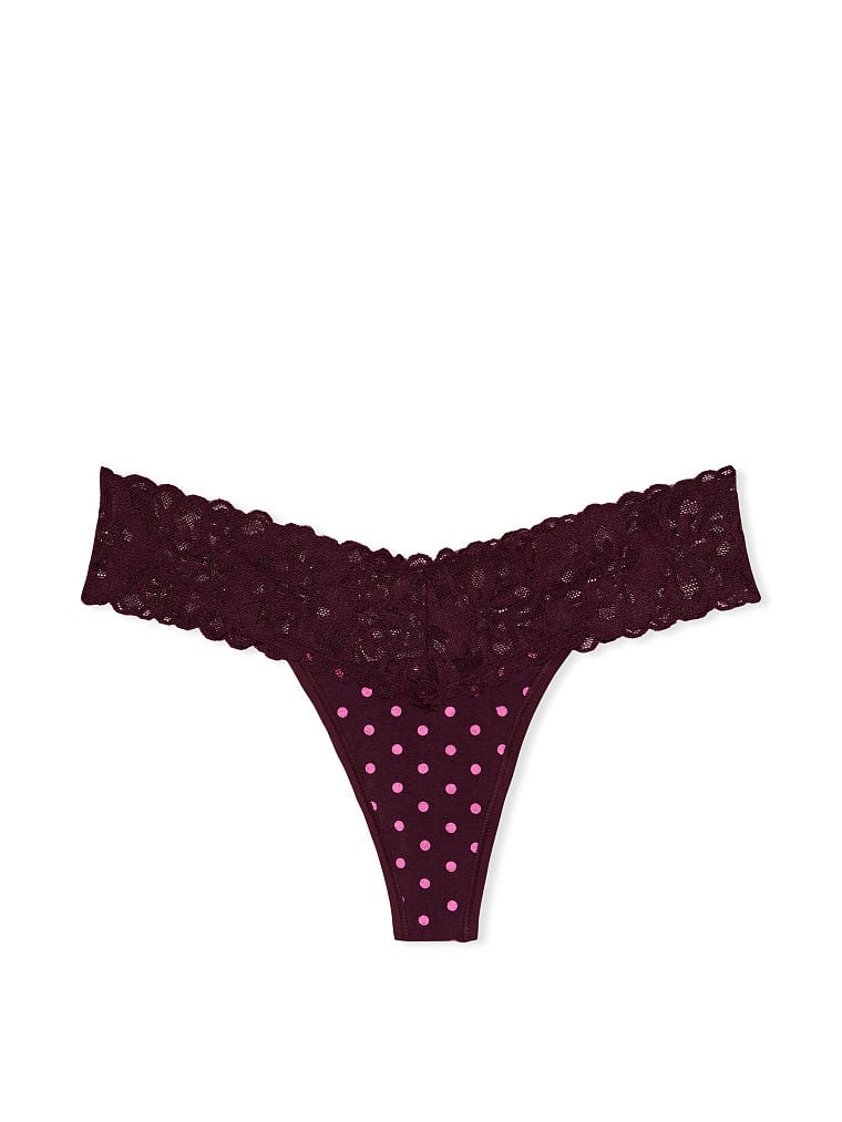 Panty-Tanga-de-Algodon-con-Cintura-de-Encaje-Victorias-Secret-11150611-5LUW
