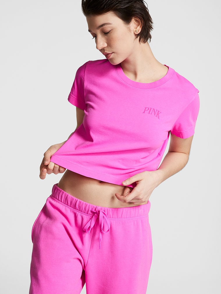 Playera-Crop-con-Manga-Corta-de-Algodon-Victorias-Secret-Pink-11230301-60GS