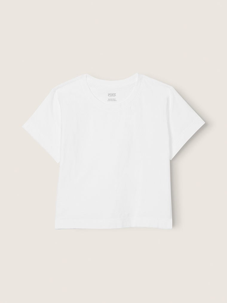 Playera-Crop-con-Manga-Corta-de-Algodon-Victorias-Secret-Pink-11230301-3Z3G