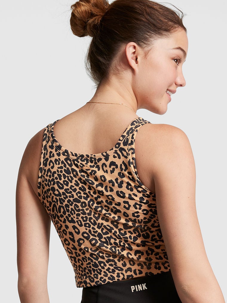 Crop-Top-Sin-Mangas-de-Tela-Acanalada-Victorias-Secret-Pink-11201028-62XM