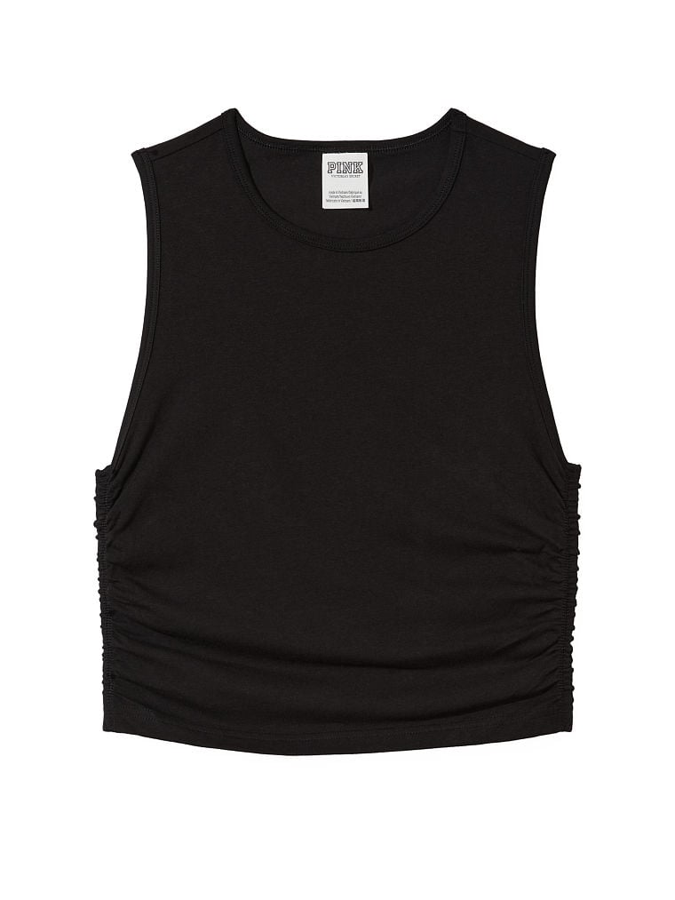 Crop-Top-Sin-Mangas-de-Algodon-con-Detalle-Fruncido-Victorias-Secret-Pink-11230117-3XZR