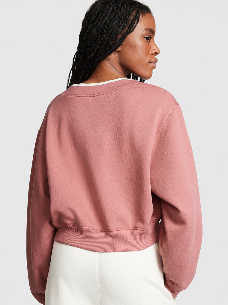 Sudadera-con-Escote-en-V-de-Polar-Premium-PINK-11234618-5GBI