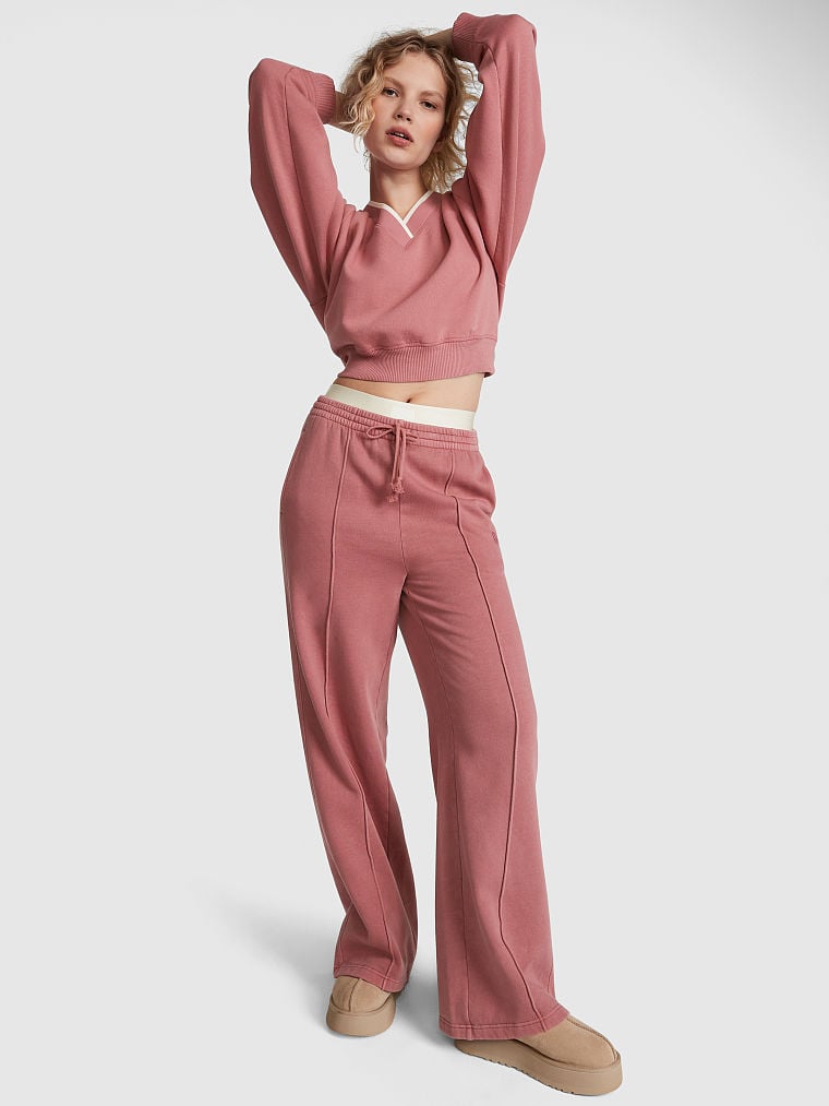 Sudadera-con-Escote-en-V-de-Polar-Premium-PINK-11234618-5GBI