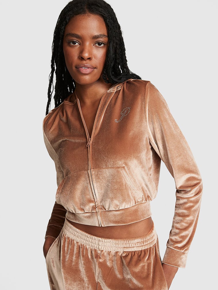 Sudadera-crop-con-cremallera-completa-Velour-Shine-Logo-11234621-60PI