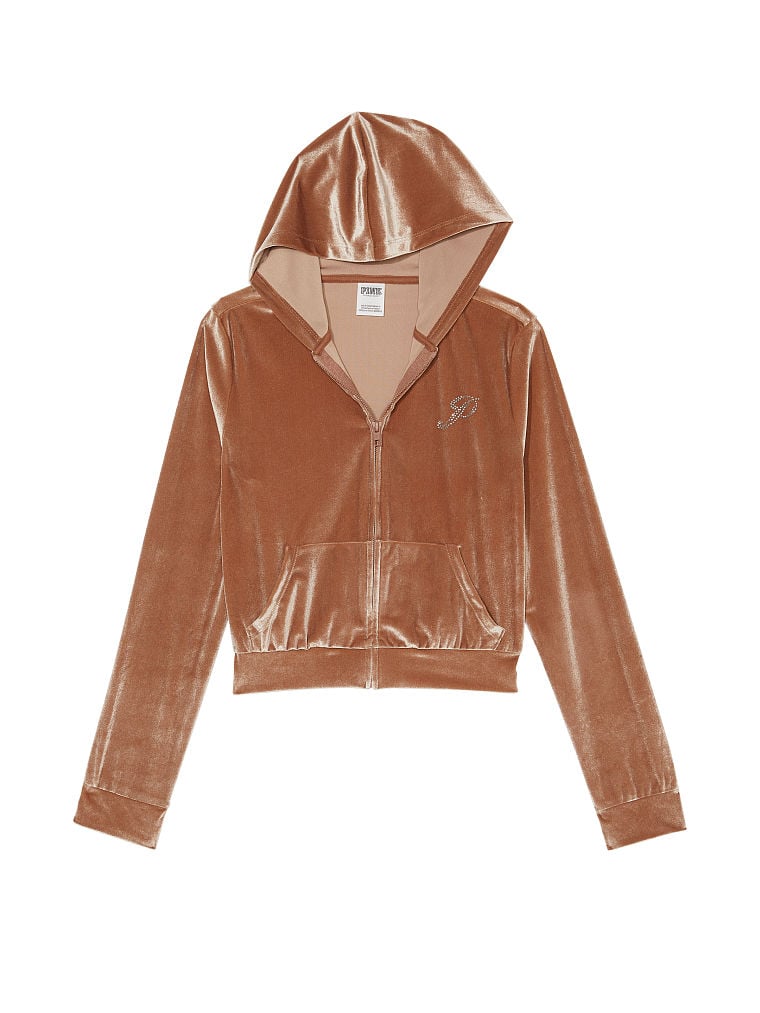 Sudadera-crop-con-cremallera-completa-Velour-Shine-Logo-11234621-60PI