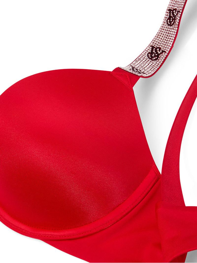 Victoria Secret Correa de Brillo Nadar Bomba Brasileña Añadir-2 Tazas  Push-up Set Rojo