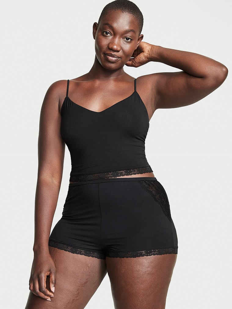 Set-de-Pijama-con-Short-y-Crop-Top-de-Tirantes-en-Tejido-Calado-Victorias-Secret-11214875-54A2