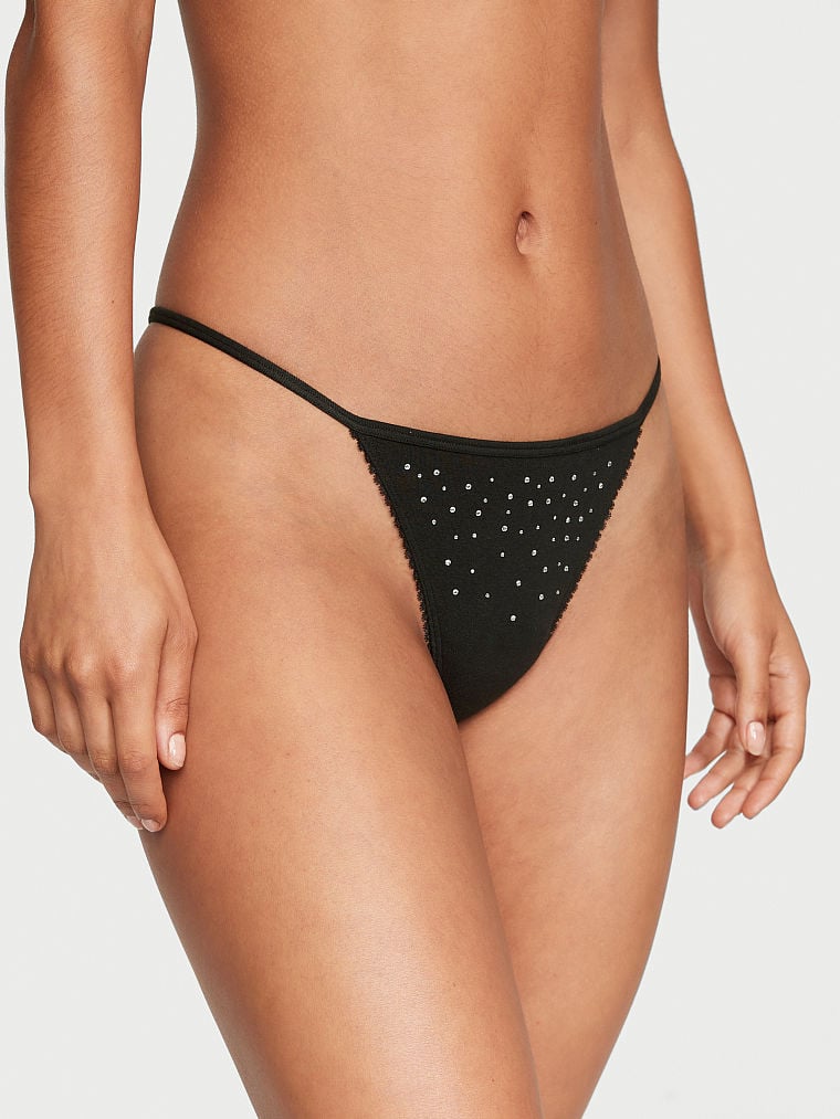 Panty V String de Algod n Stretch con Brillo