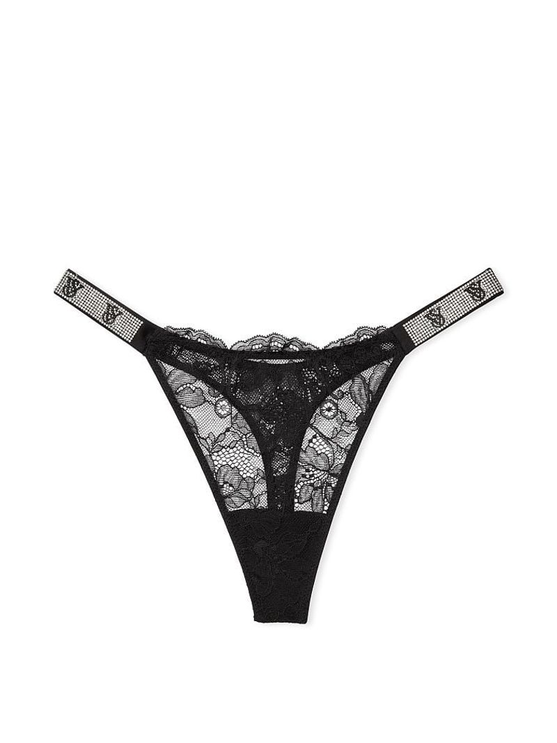 Panty Tanga de Encaje Shine Strap