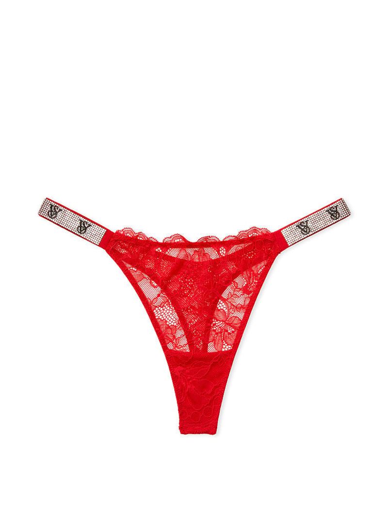 Panty Tanga de Encaje Shine Strap