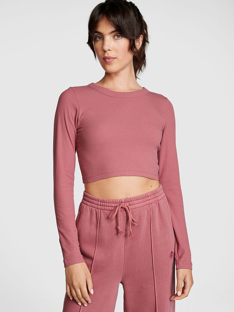 Crop-Top-Acanalado-de-Manga-Larga-Victorias-Secret-Pink-11232503-5XLM