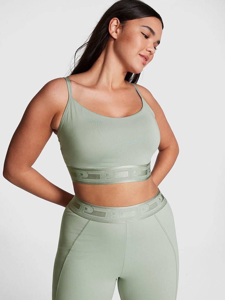 Green sports sales bra