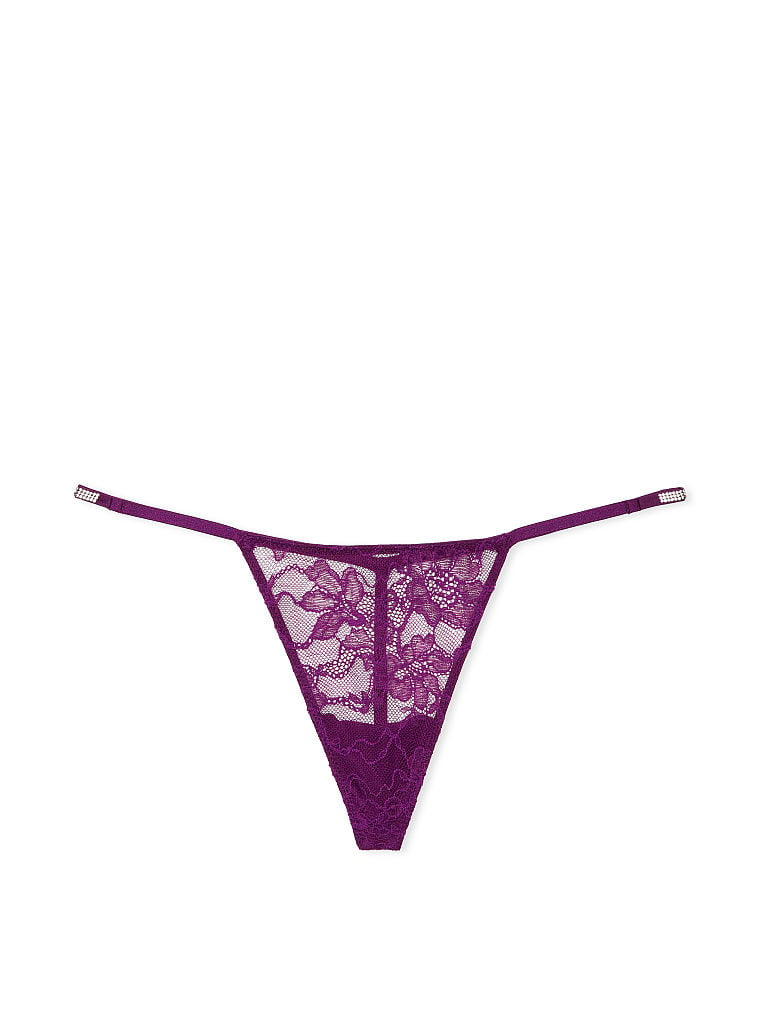 Panty V-String de Encaje Shine Strap | Tangas | Victoria's Secret Tienda en  Línea - Victoria's Secret