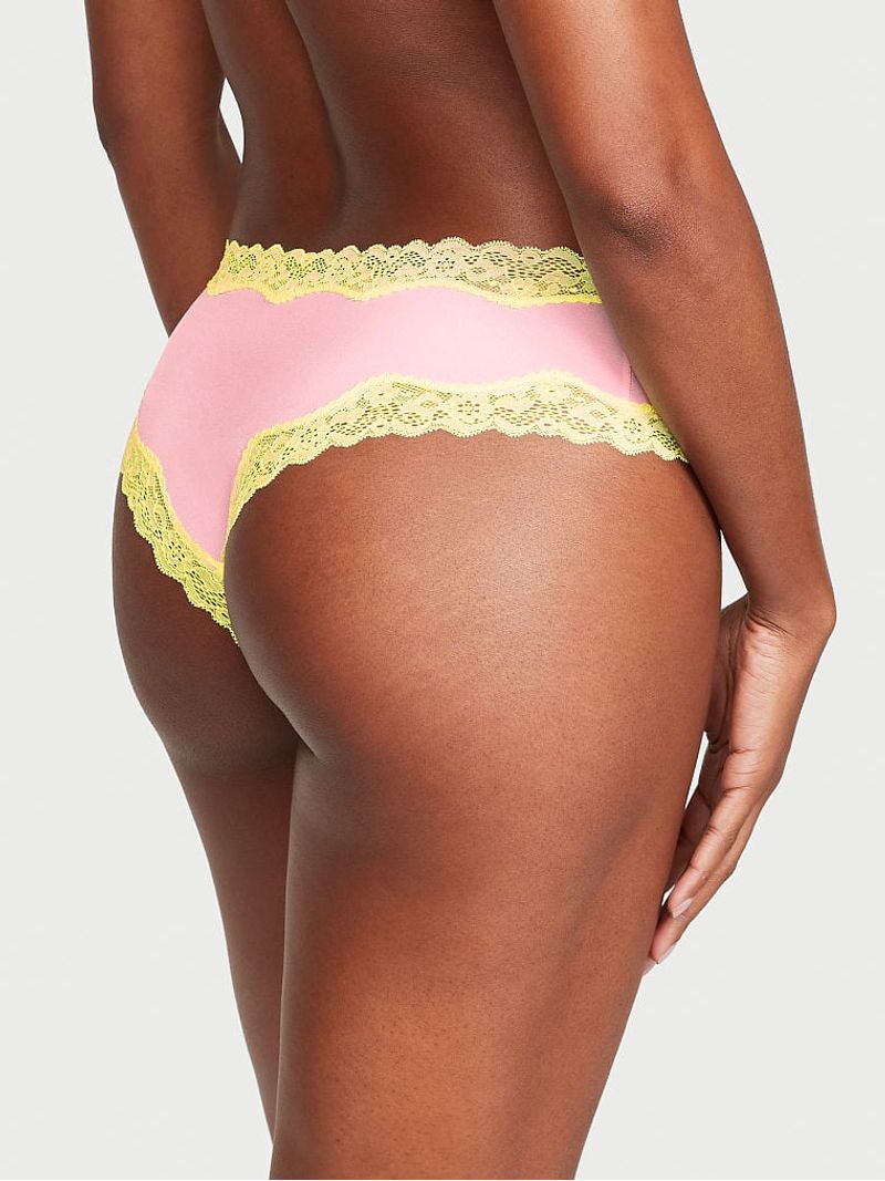 Panty Cheeky con Ribete de Encaje Fun Flirty Cheekies Victoria s Secret Tienda en Linea Victoria s Secret