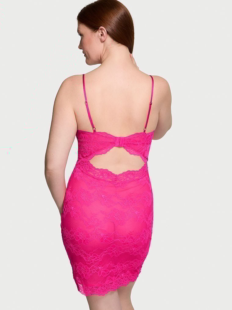 Mini-Vestido-de-Encaje-Fruncido-con-Recorte-Victorias-Secret-11212507-5TRG