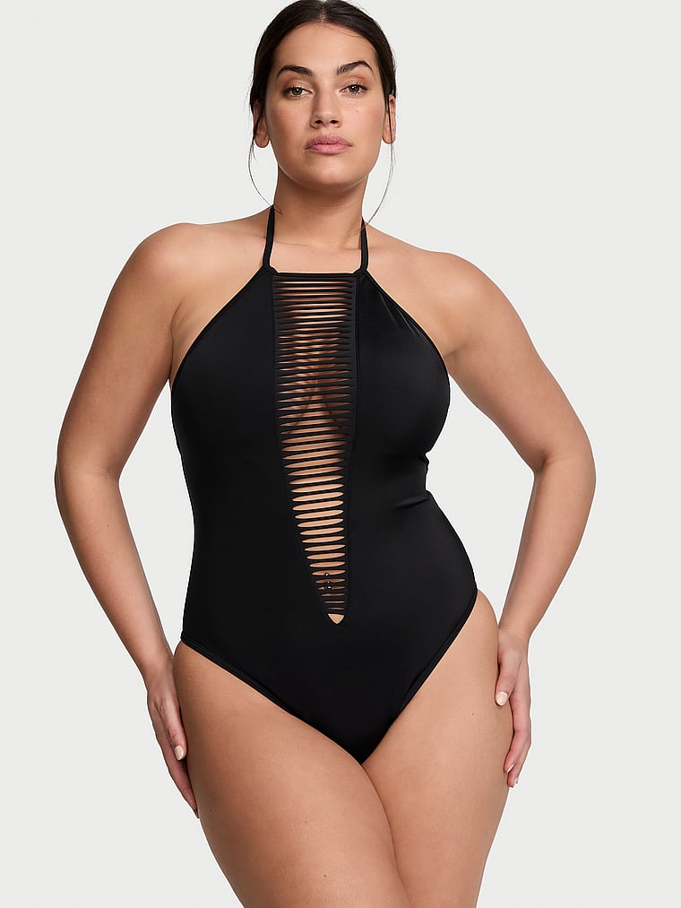 Traje-de-Bano-de-Una-Pieza-con-Cuello-Alto-y-Tiras-de-VS-Archives-Swim-Victorias-Secret-11246362-58KG