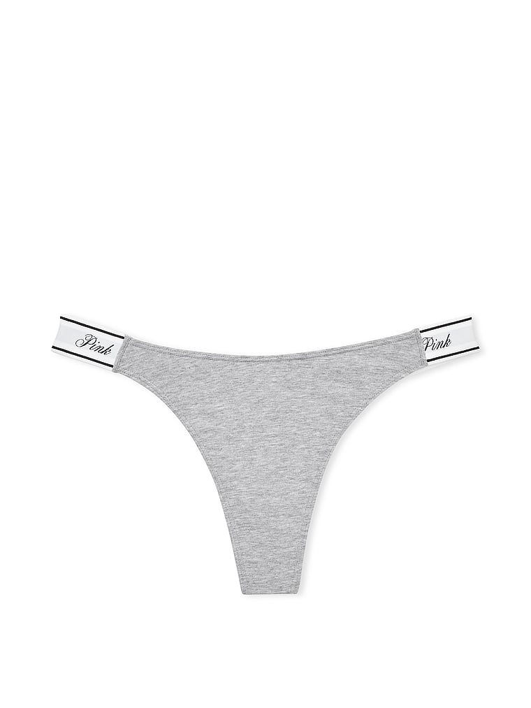 Panty-Tanga-con-Pierna-Alta-de-Algodon-con-Logo-PINK-11245840-67MU