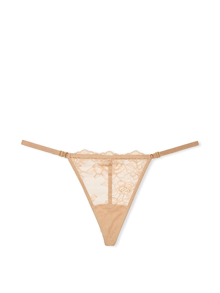 Panty-de-Encaje-de-Rosas-V-String-con-Tiras-Ajustables-Victorias-Secret-11249520-65H8