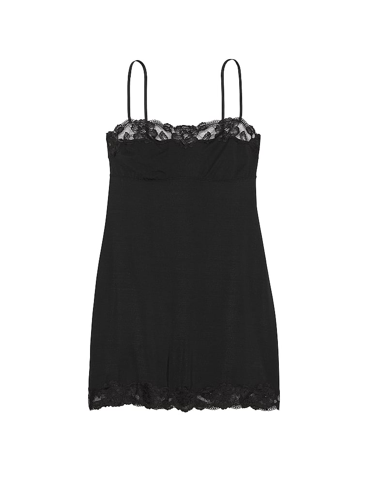 Vestido-Slip-de-Modal-con-Cuello-Recto-y-Ribete-de-Encaje-Victorias-Secret-11245638-54A2