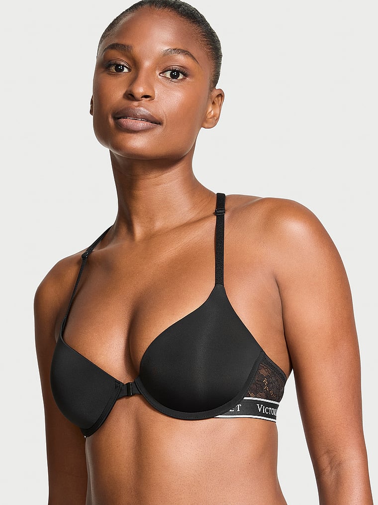 Bra-Demi-Ligeramente-Forrado-con-Cierre-Frontal-y-Ribete-de-Encaje-Victorias-Secret-11249981-54A2