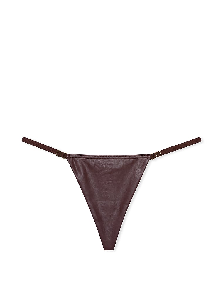 Panty-V-String-Ajustable-de-Piel-Sintetica-Victorias-Secret-11249528-75Q6