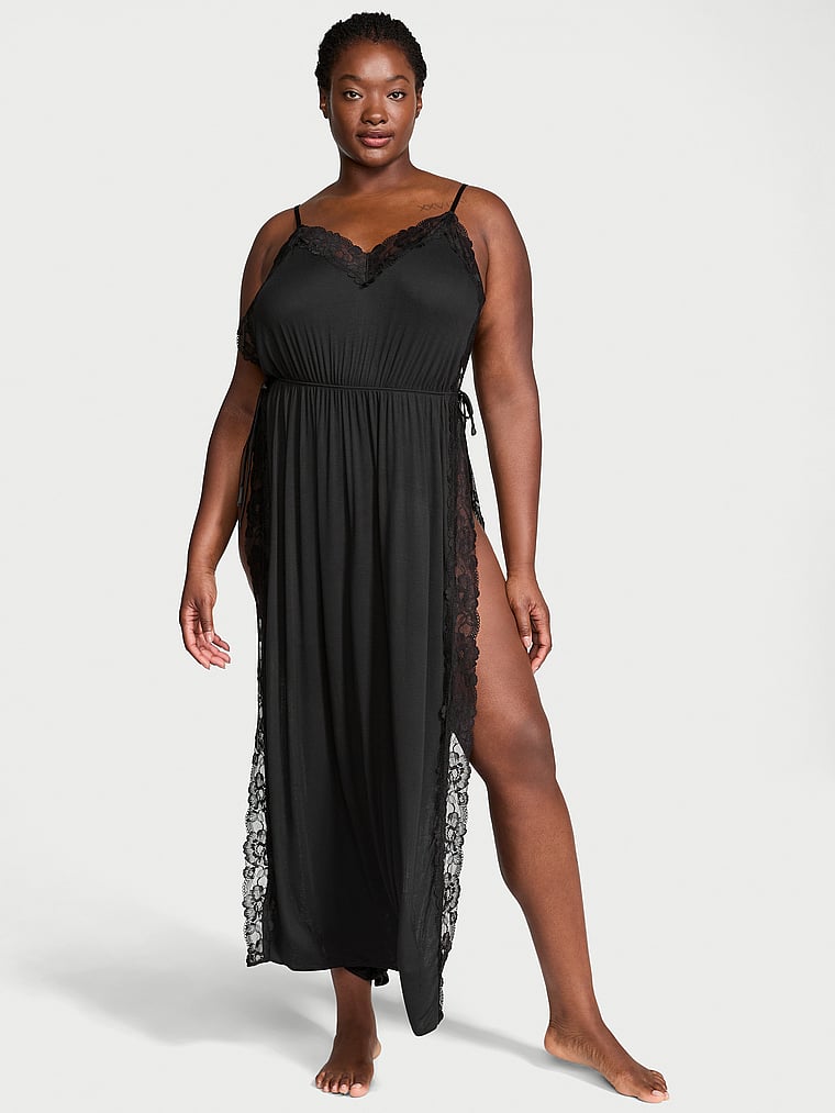 Vestido-Slip-Largo-de-Modal-Acanalado-con-Ribete-de-Encaje-Victorias-Secret-11262634-54A2
