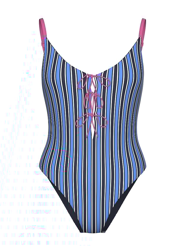 Traje-de-Bano-de-Una-Pieza-con-Tiras-Frontales-PINK-11262625-7A4J