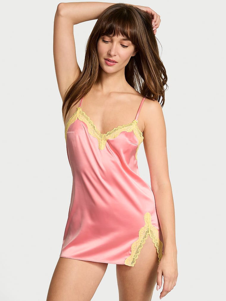 Mini-Vestido-Slip-de-Saten-con-Ribete-de-Encaje-Tease-Victorias-Secret-11237037-75HL