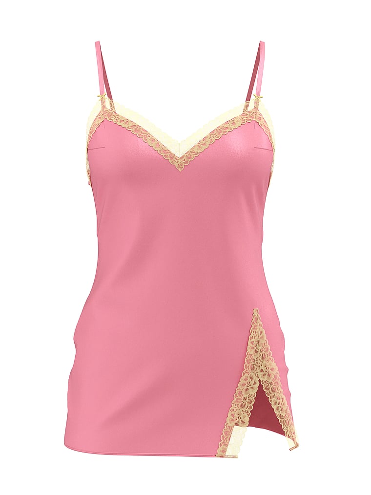 Mini-Vestido-Slip-de-Saten-con-Ribete-de-Encaje-Tease-Victorias-Secret-11237037-75HL