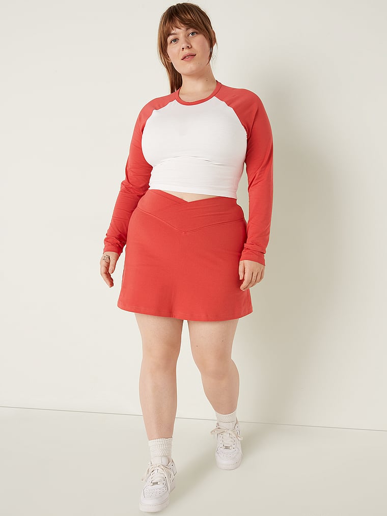Falda-con-Short-de-Algodon-Cruzada-con-Cintura-en-V-PINK-11207602-5NRQ