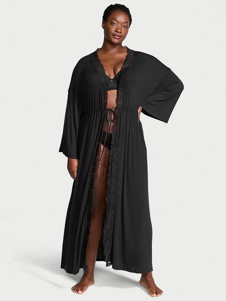 Bata-Larga-de-Modal-Acanalada-con-Ribete-de-Encaje-Victorias-Secret-11262644-54A2