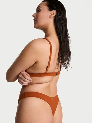 Parte Baja de Bikini Tanga con Fruncido Esencial