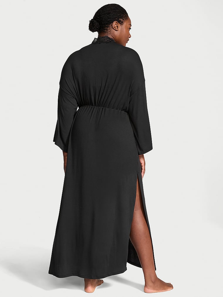 Bata-Larga-de-Modal-Acanalada-con-Ribete-de-Encaje-Victorias-Secret-11262644-54A2