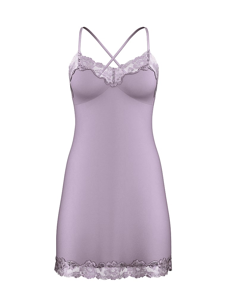 Vestido-Slip-de-Modal-Acanalado-y-Encaje-con-Espalda-Cruzada-Victorias-Secret-11254423-00P5