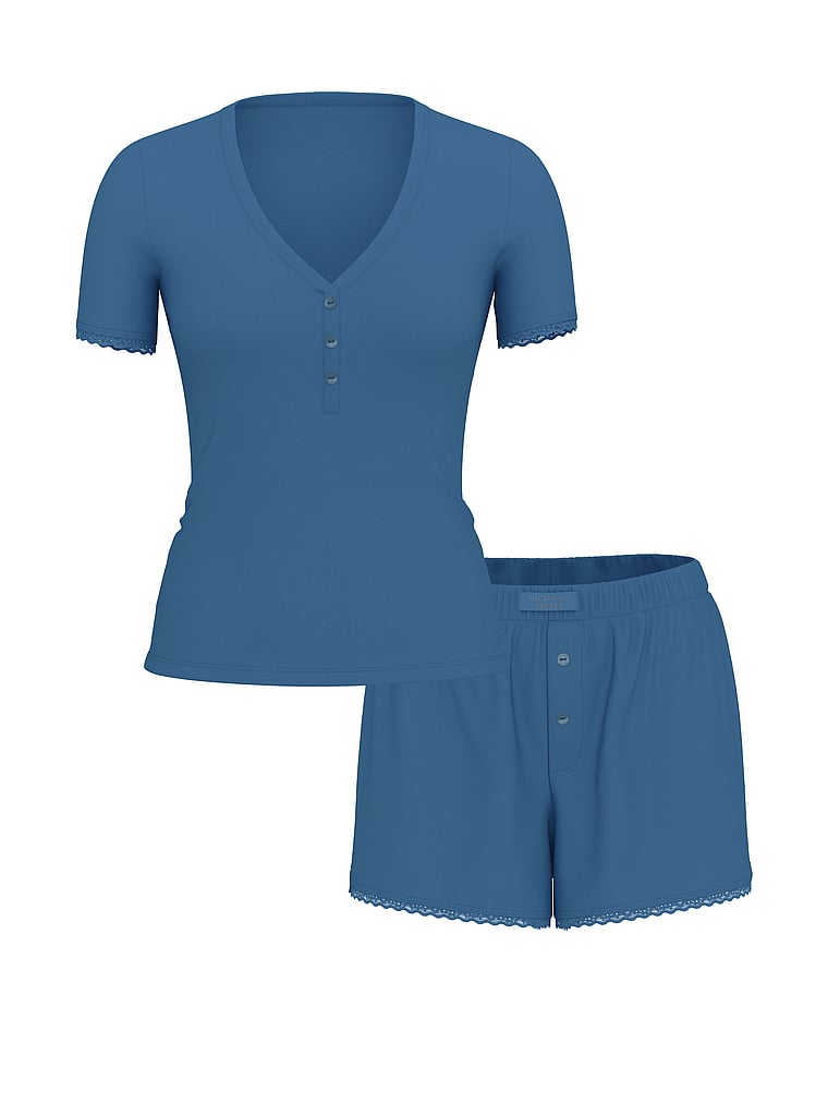 Conjunto-con-Shorts-y-Playera-Henley-de-Modal-Pointelle-Victorias-Secret-11262742-1J3W
