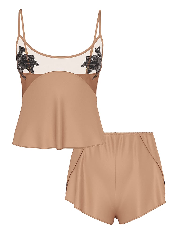 Conjunto-con-Shorts-y-Cami-de-Saten-con-Transparencias-y-Rosas-Victorias-Secret-11265061-65H8