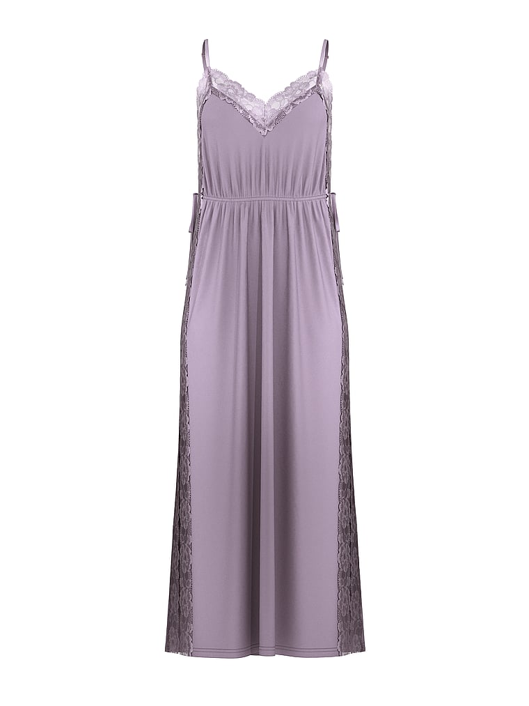 Vestido-Slip-Largo-de-Modal-Acanalado-con-Ribete-de-Encaje-Victorias-Secret-11262634-00P5